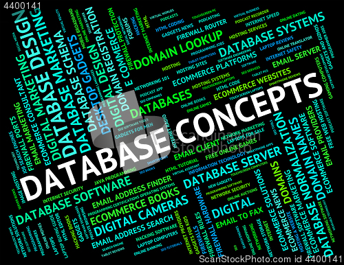 Image of Database Concepts Represents Text Conception And Ideas