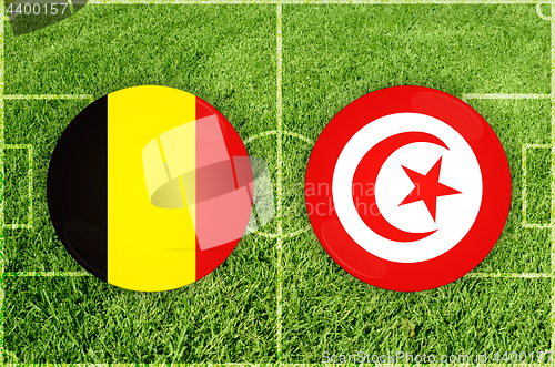 Image of Belgium vs Tunisia football match