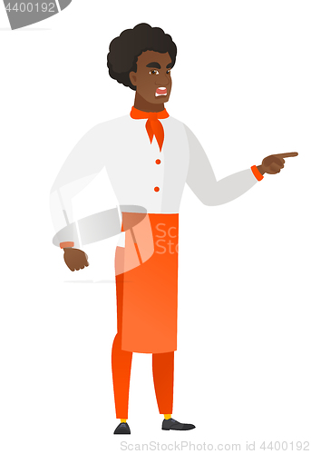 Image of Furious chef cook screaming vector illustration.