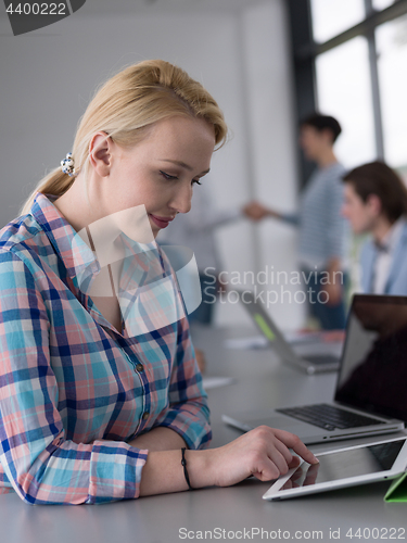 Image of Business Team At A Meeting at modern office building