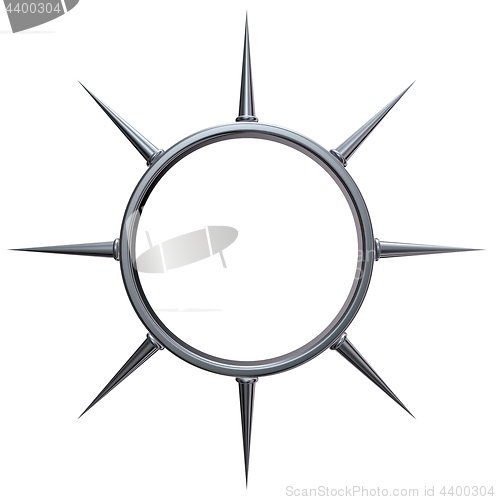 Image of metal sun symbol