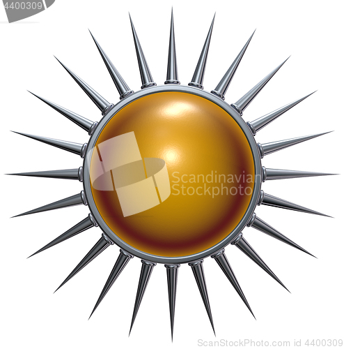 Image of metal sun symbol