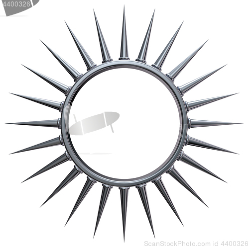Image of metal sun symbol