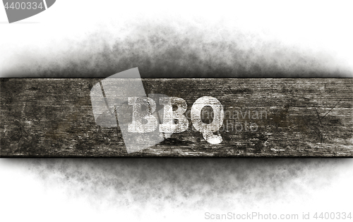 Image of bbq text on wood