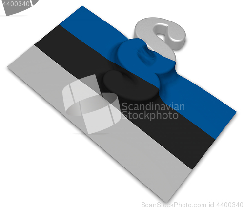 Image of paragraph symbol and flag of estonia