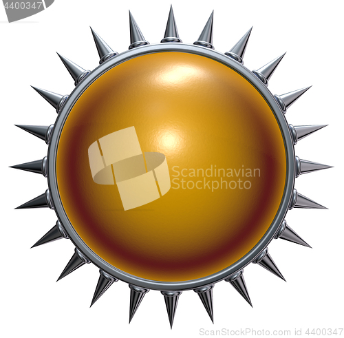 Image of metal sun symbol