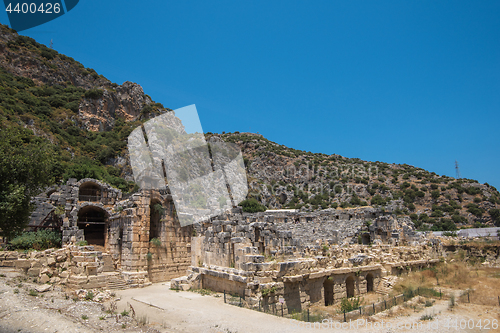 Image of Ancient lycian Myra rock tomb