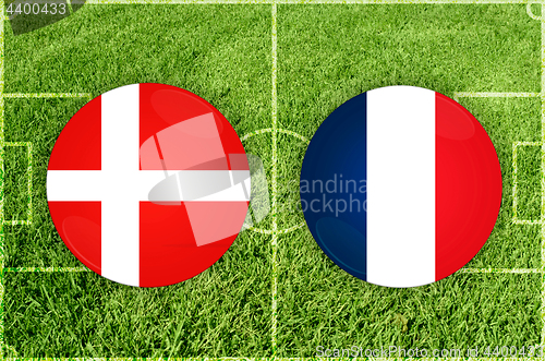 Image of Denmark vs France football match