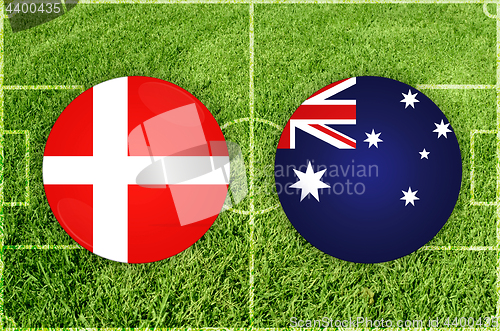 Image of Denmark vs Australia football match