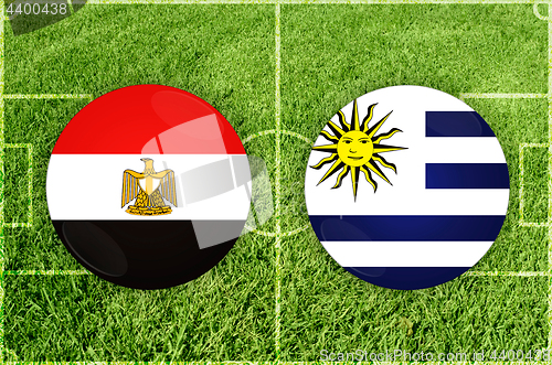 Image of Egypt vs Uruguay football match