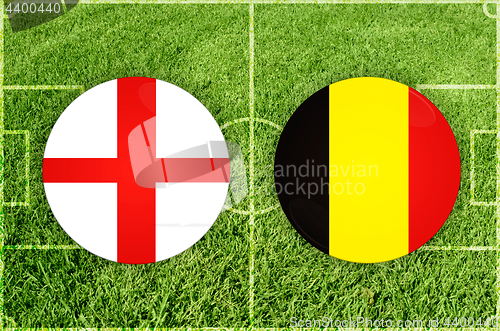 Image of England vs Belgium football match
