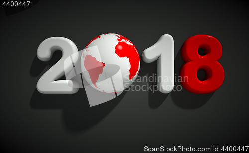 Image of 2018 new year logo 3d illustration
