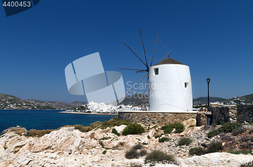 Image of Traditional greek windmill on paros island
