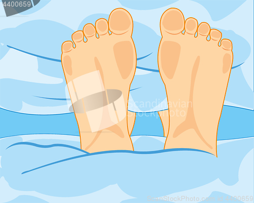 Image of Legs in beds