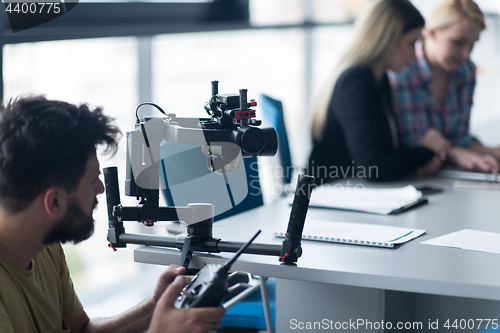 Image of videographer at work