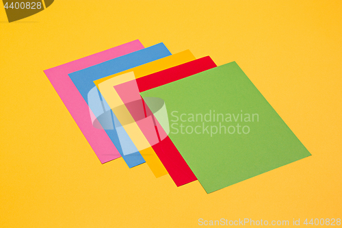 Image of Isolated of colorful paper in rainbow color