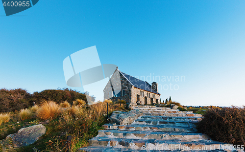 Image of Lake Tekapo Church. South, canterbury.