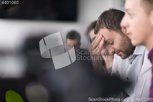 Image of Business Team At A Meeting at modern office building