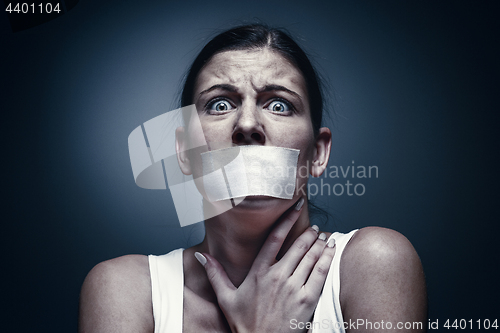 Image of a young girl with a patch on her mouth