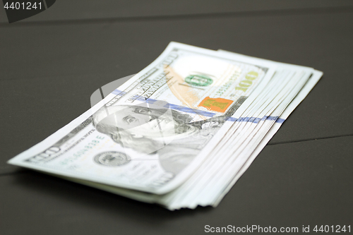 Image of Money on black background