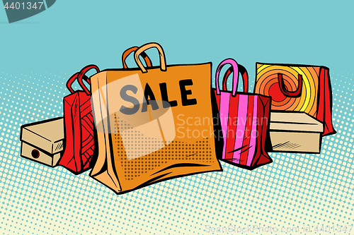 Image of bags sale, season discount background