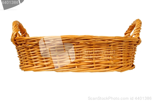 Image of Wicker basket on white