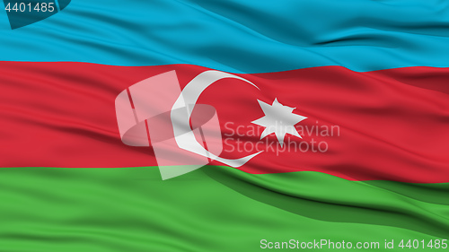 Image of Closeup Azerbaijan Flag