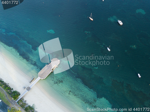 Image of Aerial view of Shoal Bay Jetty Port Stephens