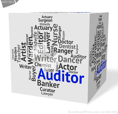 Image of Auditor Job Represents Text Auditors And Inspectors