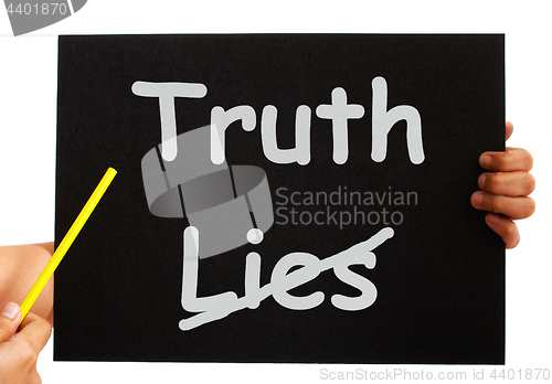 Image of Truth Not Lies Board Shows Honesty