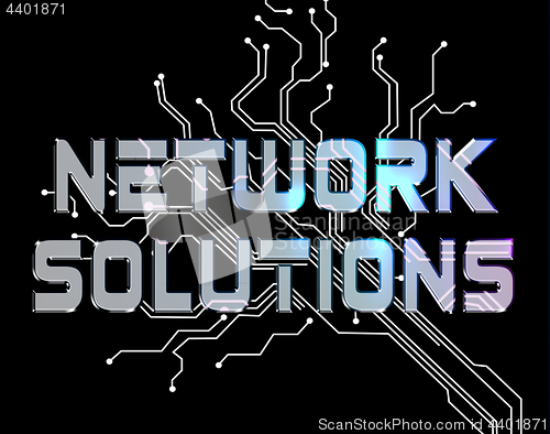 Image of Network Solutions Shows Global Communications And Communicate