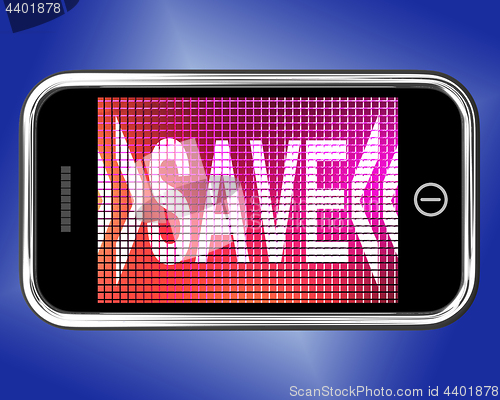 Image of Save Message On Mobile Phone Shows Promotion