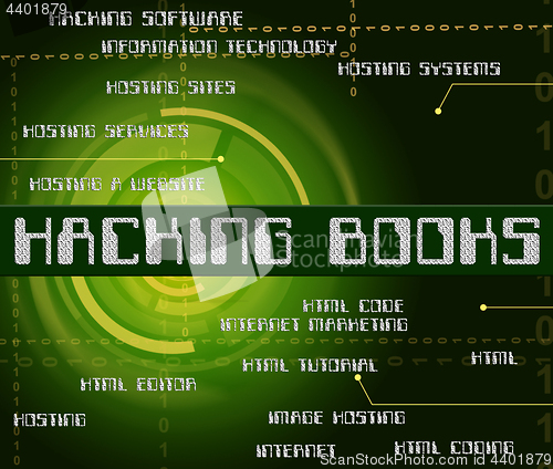 Image of Hacking Books Represents Hackers Cyber And Textbook