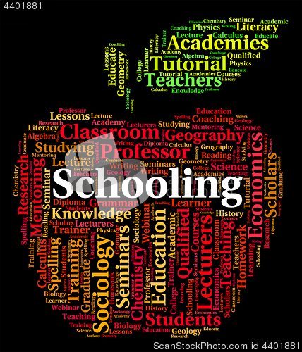 Image of Schooling Word Shows Study Schools And Education
