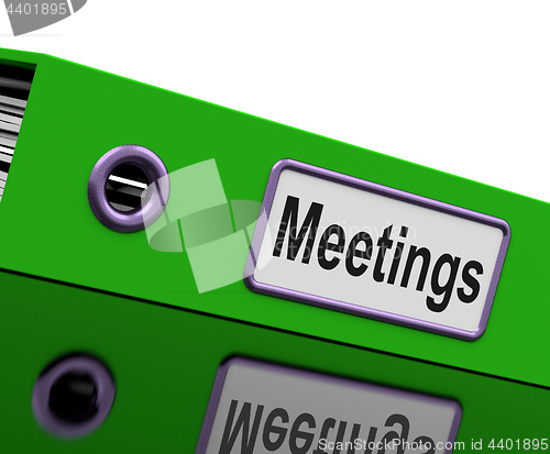 Image of Meetings File To Show Minutes Of Company Discussion