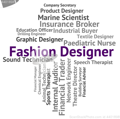 Image of Fashion Designer Means Text Designed And Vogue