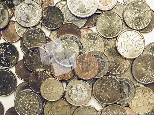 Image of Vintage Euro coins