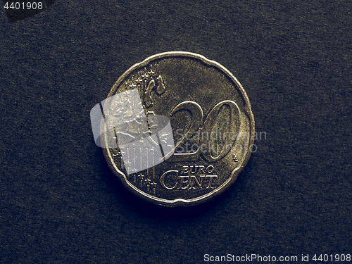 Image of Vintage Twenty Cent Euro coin