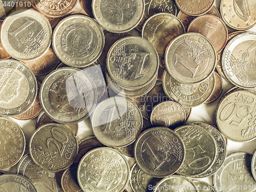 Image of Vintage Euro coins