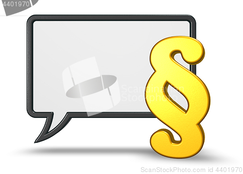 Image of 3d speech bubble and paragraph