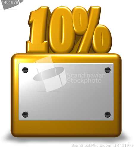 Image of golden number and percent symbol