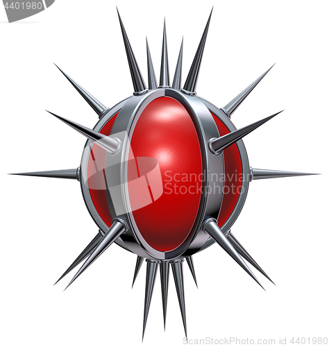 Image of sphere with spikes