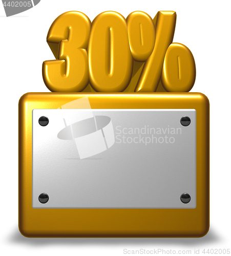 Image of golden number and percent symbol