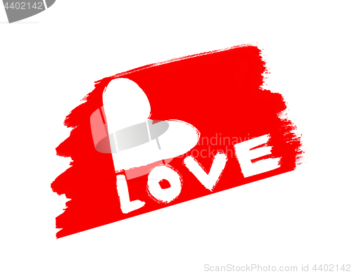 Image of Abstract heart and word Love