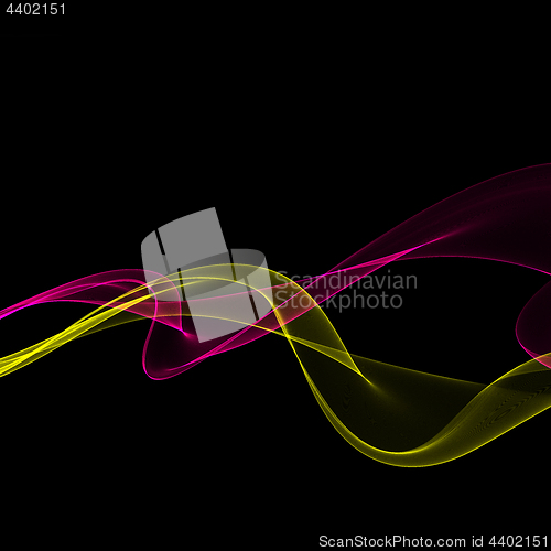 Image of Abstract color fume shapes on black