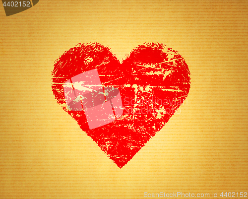 Image of Vintage paper texture with abstract heart