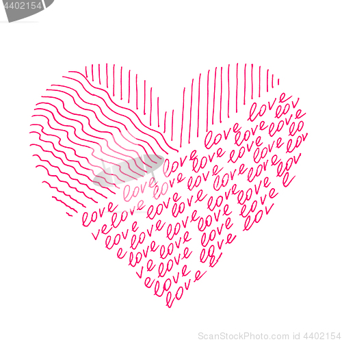 Image of Abstract pink heart from "love" 