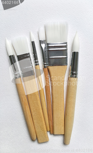 Image of Brush on a watercolor paper