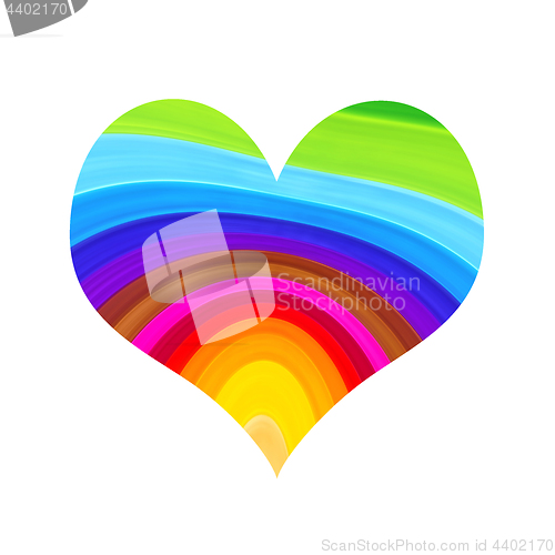 Image of Abstract colorful heart