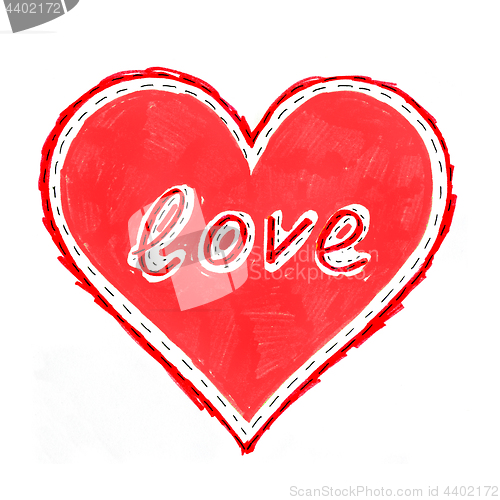 Image of Abstract heart with "Love" 